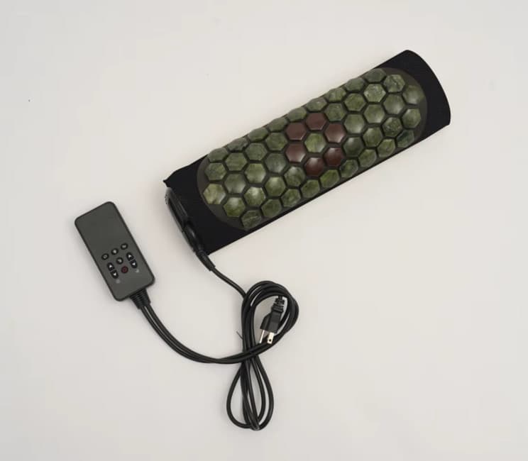 Jade stone mat close-up showing individual stones